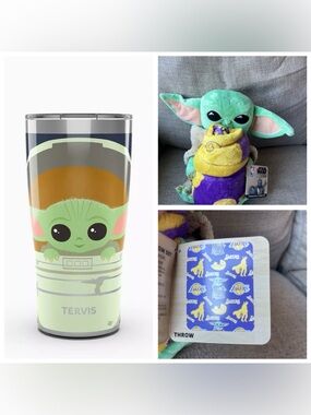 Tervis Baby Yoda (Grogu) Tumbler and Plush Set - Green